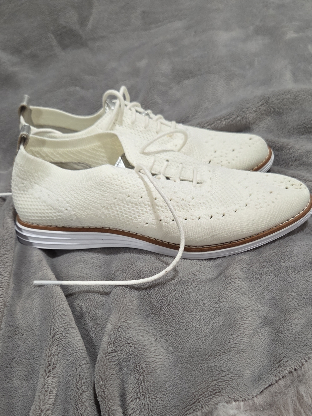 Knit Lace-Up Casual Shoes